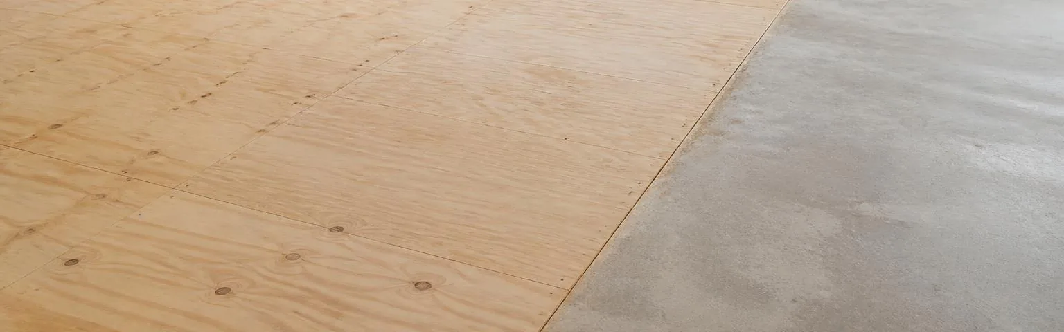 Prepared subfloor ready for timber flooring installation